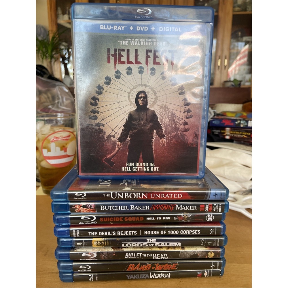 9 Action/Horror Blu Ray Movies Devil's Rejects, Unborn, Yakuza Weapon, Barb Wire
